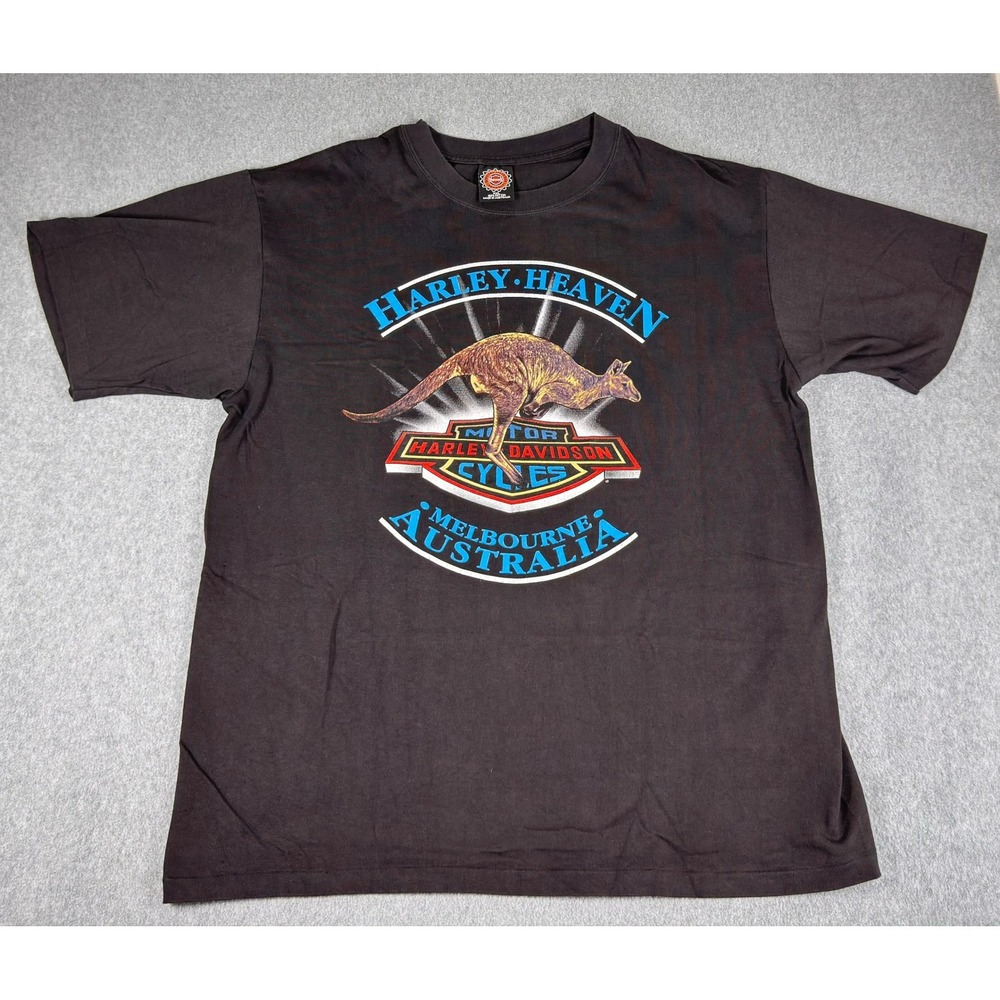 Harley Davidson Shirt Mens XXL 2XL Black Melbourne Australia Harley Heaven Biker